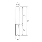 M100 Nutfräser - D10x25 L65 S=8 HW -6
