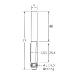 M106 Bündigfräser - D9,53x25,4 L77 S=8 HW -6