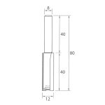 M110 Nutfräser mit Einbohrzahn - D12x40 L80 S=8 HW -5