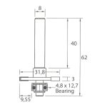 M122 Scheibennutfräser - D31,8x3 H9,55 L62 S=8 HW -6