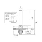 M122 Scheibennutfräser für Lamello-Verbindungen Set - D37,2x3,95 H12,25 L63 S=8 HW -7