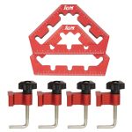 Tischlerwinkel 45°/90° mit Klemmen -1