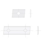 N014 Hartmetall-Wendeplatte Z2 schräg - 20x12x1,5 Holz L -1