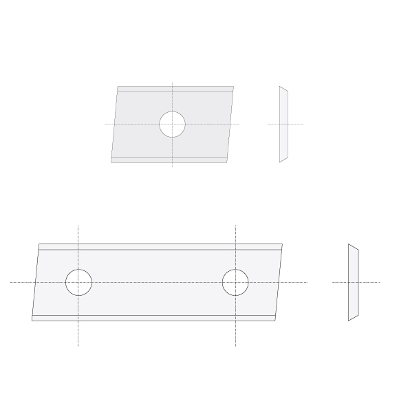 N014 Hartmetall-Wendeplatte Z2 schräg - 50x12x1,5 UNI L-1 N014 Hartmetall-Wendeplatte Z2 schräg - 50x12x1,5 UNI L -1