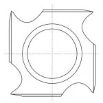 N021 Hartmetall-Wendeplatte - 18x18x2,95 Holz+ -1