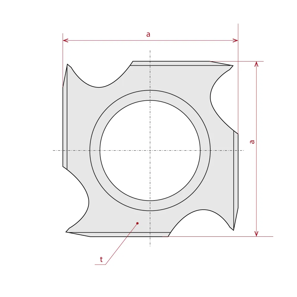 N021 Hartmetall-Wendeplatte - 18x18x2,45 Holz+ -2