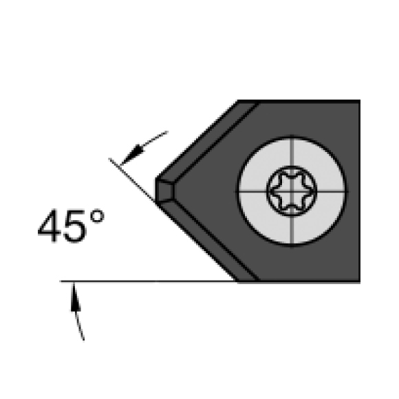 N031 Hartmetall Radius-Wendeplatte - 45° 15x18x2 UNI-1 N031 Hartmetall Radius-Wendeplatte - 45° 15x18x2 UNI -1