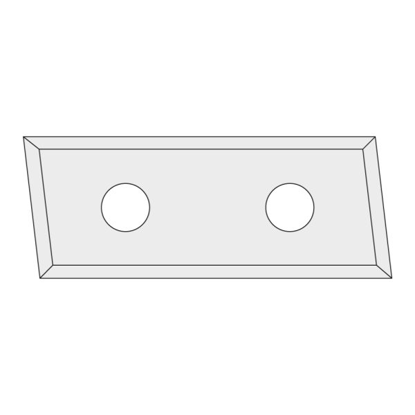 N017 Hartmetall-Wendeplatte Z4 schräg 35° - 36x12x1,5 UNI -1