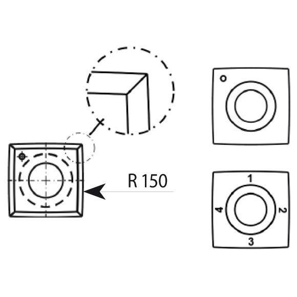 N013 Hartmetall-Wendeplatte Z4 abgerundet - 15x15x2,5 R=150 Holz -1