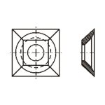 Hartmetall-Wendeplatte - 21x21x5 Holz -1