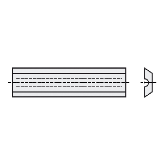 Zweischneidige Hartmetall-Wendeplatte - 50x8x1,5mm Typ Leitz-1 Zweischneidige Hartmetall-Wendeplatte - 50x8x1,5mm Typ Leitz -1