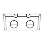 Wendeplatte - 22,8×7×1,5 zwei Schneidenunterbrechungen -1
