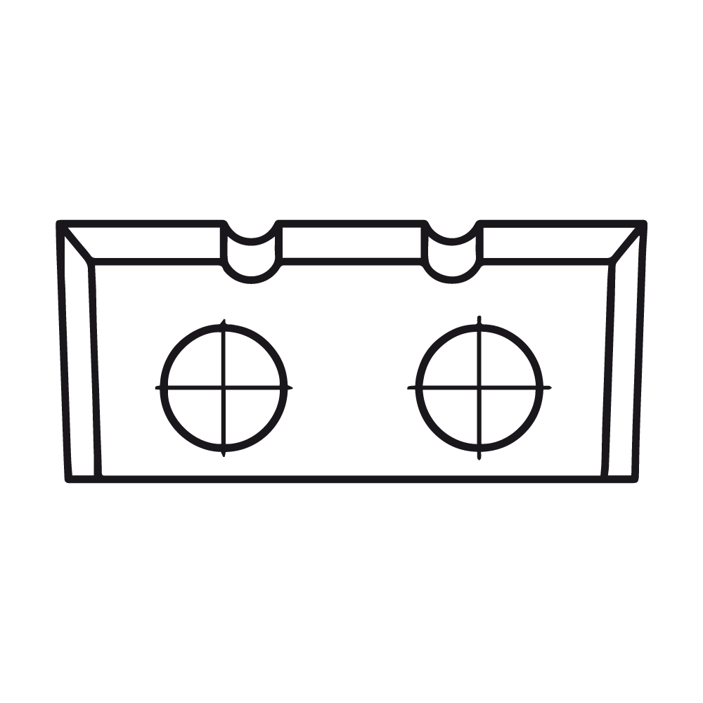 Wendeplatte - 22,8×7×1,5 zwei Schneidenunterbrechungen-1 Wendeplatte - 22,8×7×1,5 zwei Schneidenunterbrechungen -1