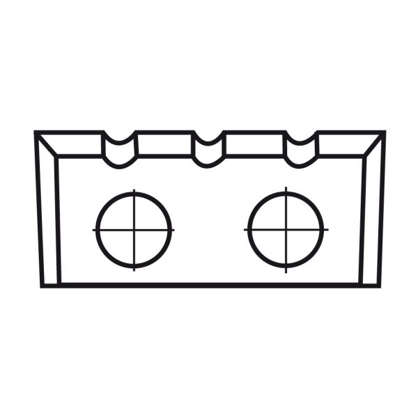 Wendeplatte - 22,8×7×1,5 drei Schneidenunterbrechungen -1