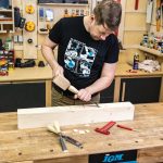 Flachholzmeißel mit Hainbuche-Griff - 6 mm -10