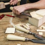 Flachholzmeißel mit Hainbuche-Griff - 40 mm -6