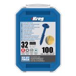 Kreg Blue-Kote Maxi-Loc Pocket-Hole Schrauben - 32 mm, grobgewinde, 100 Stück -1