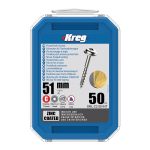 Kreg Verzinkt Maxi-Loc Pocket-Hole Schrauben - 51 mm, grobgewinde, 50 Stück -1