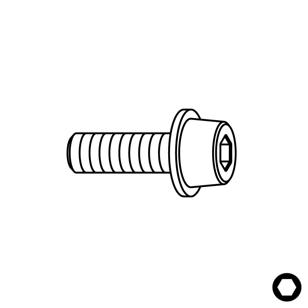 Schraube TCEI washer - 3,2Wx9,5x12,7 D7-1 Schraube TCEI washer - 3,2Wx9,5x12,7 D7 -1