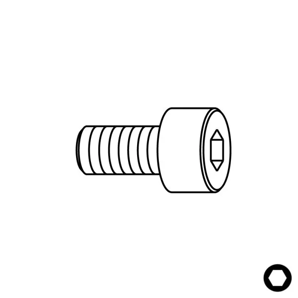 Schraube - M4x6 D7 hex2.5 -1
