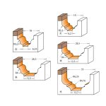 CMT C965B Profilfräser - Profile E, R34,9 D4-6,35x18,5 profile E S=8 HW -4