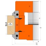 CMT Messer für C694005 - Messerpaar R6+45° prof.A6 obere -1