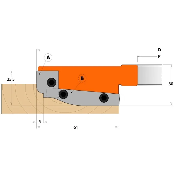 CMT Messer für C694013 - Messerpaar A 19,8x11,9x1,5mm -1