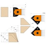 CMT Verstellbarer Fasemesserkopf MAN - D120x40 d30 Z2 ALU -2