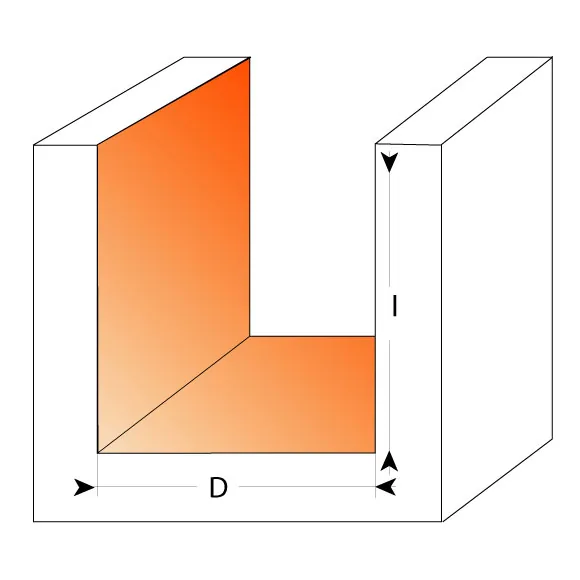 CMT C711 Nutfräser, normale Ausführung - D8x20 L48 S=6 HW -3