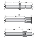 CMT C924 Aufnahmedorne für Schlitzfräser - S=12 -3