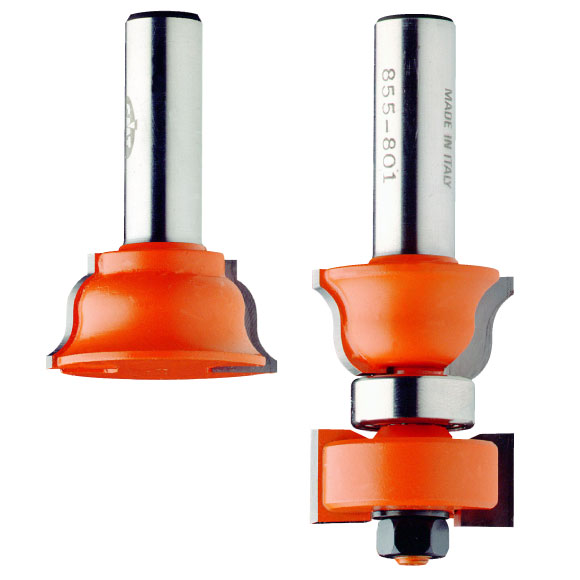 CMT C955 2-teilige Fräsersets für V-förmige Verbindungen - D38 + 35 Kugellager 22 S=12 HW -1