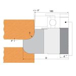 Profilmesser für F612-150 - R15 35x30x2mm -1