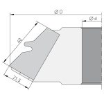 Profilmesser 40×21,5×2 mm für F623-140 -1