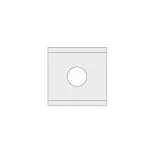 N011 Hartmetall-Wendeplatte Z2 - 15x12x1,5 Schichtpressstoff, MDF -1