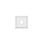 N012 Hartmetall-Wendeplatte Z4 - 12x12x1,5 UNI -1