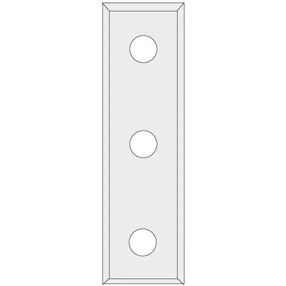 N012 Hartmetall-Wendeplatte - 50x12x1,7 UNI (3 Spannlöcher)-1 N012 Hartmetall-Wendeplatte - 50x12x1,7 UNI (3 Spannlöcher) -1