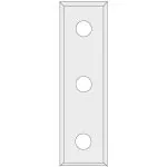 N012 Hartmetall-Wendeplatte - 50x12x1,7 Schichtpressstoff, MDF (3 Spannlöcher) -1