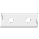 N017 Hartmetall-Wendeplatte Z4 schräg 3° - 28,3x12x1,5 L Schichtpressstoff, MDF -1