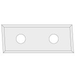 N017 Hartmetall-Wendeplatte Z4 schräg 3° - 28,3x12x1,5 UNI -1