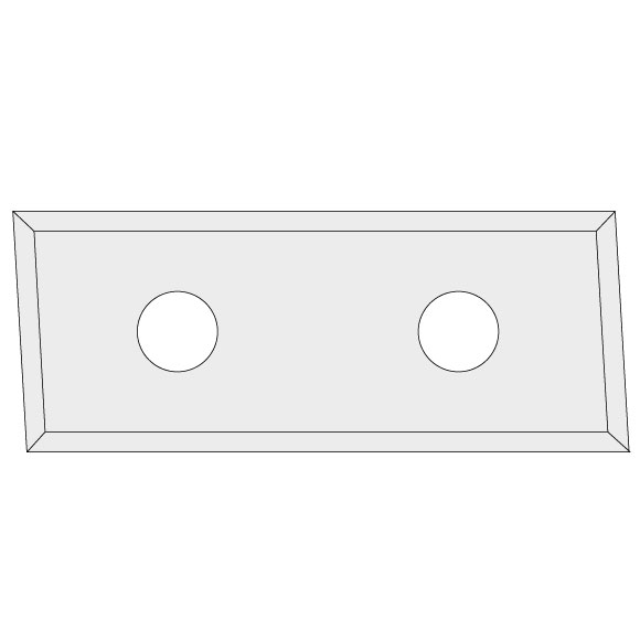 N017 Hartmetall-Wendeplatte Z4 schräg 3° - 48,3x12x1,5 UNI -1