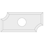 N031 Hartmetall Radius-Wendeplatte - R3 19,5x9x1,5 Schichtpressstoff, MDF -1