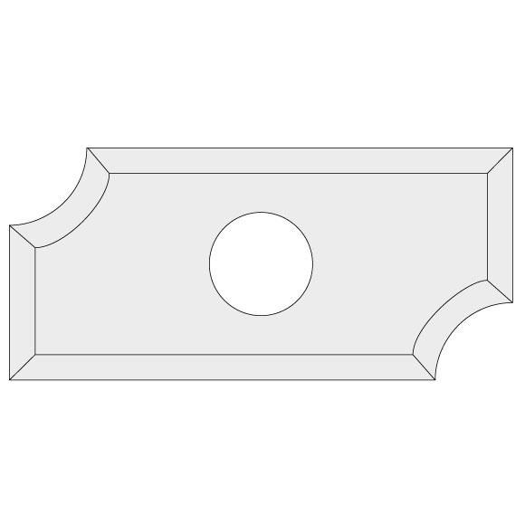 N031 Hartmetall Radius-Wendeplatte - R2 19,5x9x1,5 Schichtpressstoff, MDF-1 N031 Hartmetall Radius-Wendeplatte - R2 19,5x9x1,5 Schichtpressstoff, MDF -1
