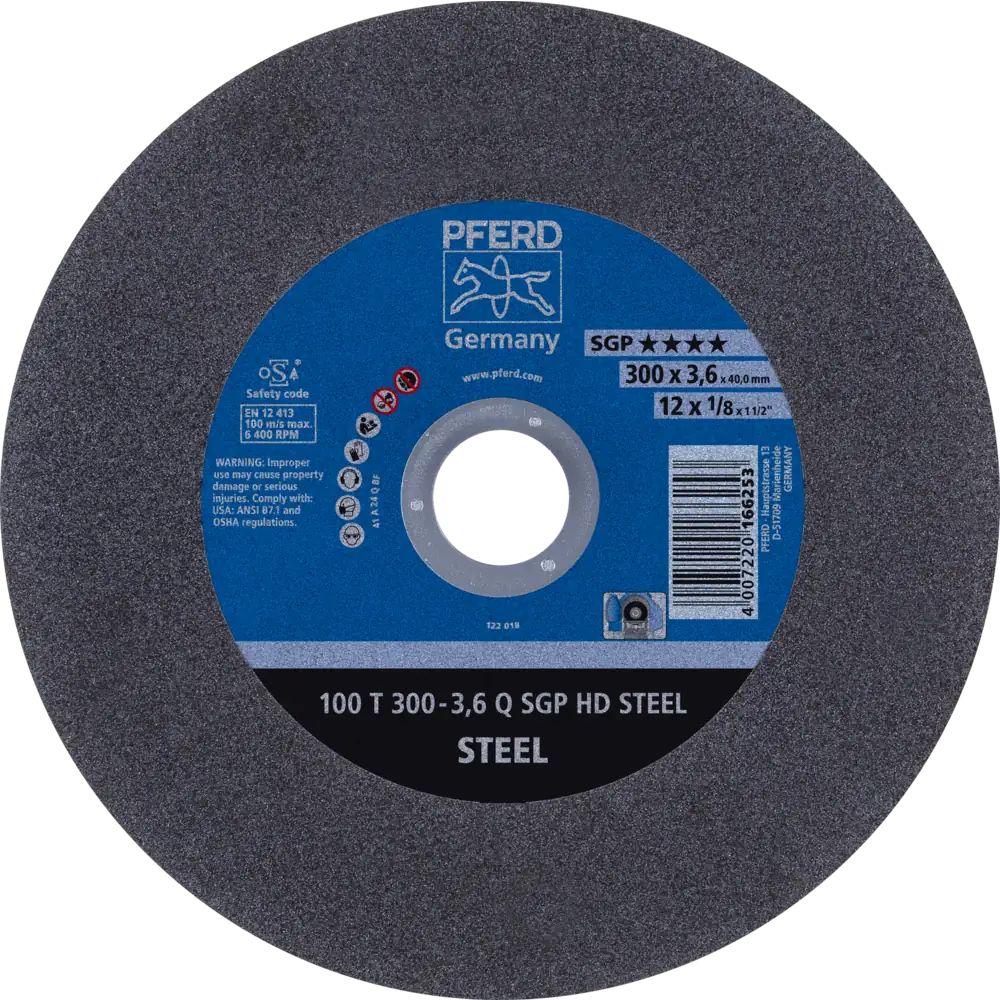 Pferd Tools PFERD TOOLS Stationäre Trennscheibe T 300x3,6x40mm "mittelhart" HD STEEL für Stahl 100m/s-1 Product picture Primär-Darstellung