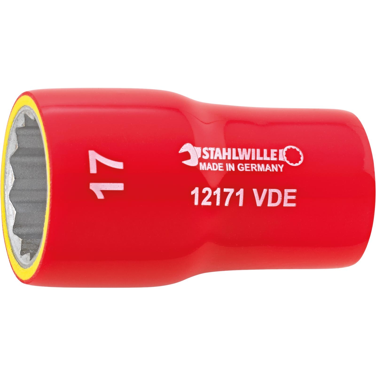 STAHLWILLE 3/8 " VDE-Steckschlüsseleinsatz SW 22mm L.53mm-1 main HighRes image