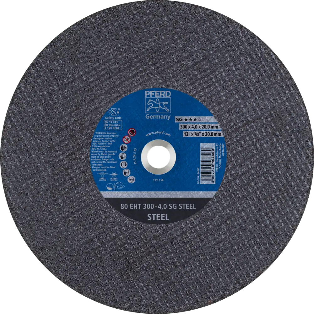 Pferd Tools PFERD TOOLS Trennscheibe Trennschleifer EHT 300x4,0x20mm SG STEEL für Stahl (80 m/s)-1 Product picture Primär-Darstellung