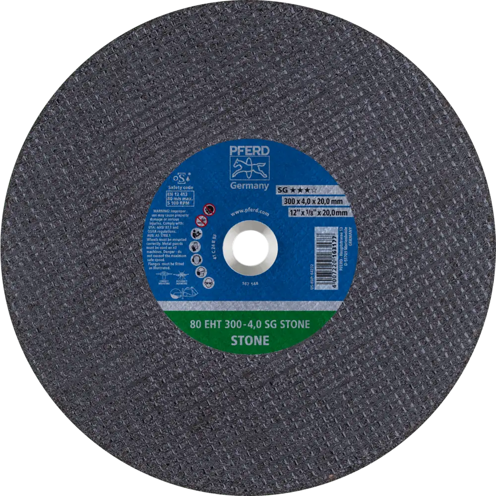 Pferd Tools PFERD TOOLS Trennscheibe Trennschleifer EHT 300x4,0x20mm SG STONE für Stein (80 m/s)-1 Product picture Primär-Darstellung