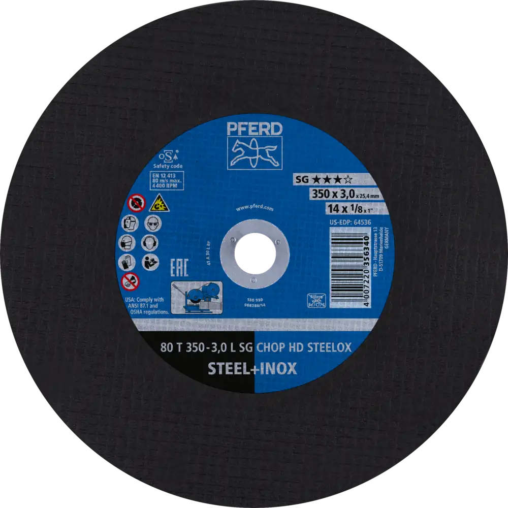 Pferd Tools PFERD TOOLS Trennscheibe T 350x3,0x25,4 mm Leistungslinie SG CHOP HD STEELOX für Stahl/Edelstahl-1 Product picture Primär-Darstellung