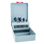 Alpen Maykestag HSS-Co Kegelsenker, 3-Flächenschaft, ungleiche Teilung, DIN 335 C, 90°, ALUNIT HSS Cobalt Kegelsenker-Satz