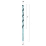 L70 Ø1,5 Spiralbohrer DIN 340 HSS Super-2