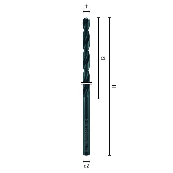 L305 Ø8 Spiralbohrer HSS DIN 1869 R2-2